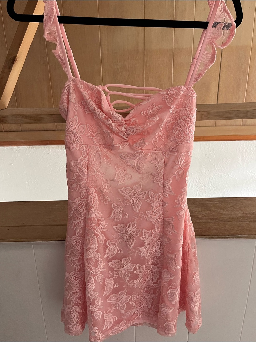 Windsor Pink Lace Mini Dress